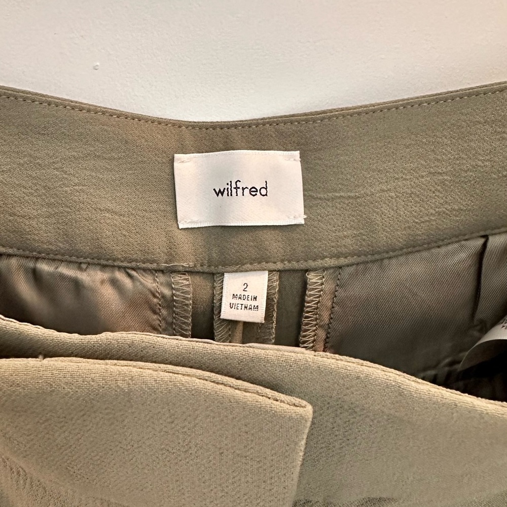 Wilfred “Sequence” Olive Green Cropped Flared Pants - Picture 6 of 9